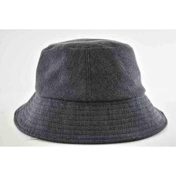 Chanel 22P Black Denim Crystal Sequin CC Logo Sun Cloche Bucket Hat Medium M
